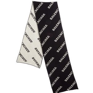 BALENCIAGA logo wool scarf
